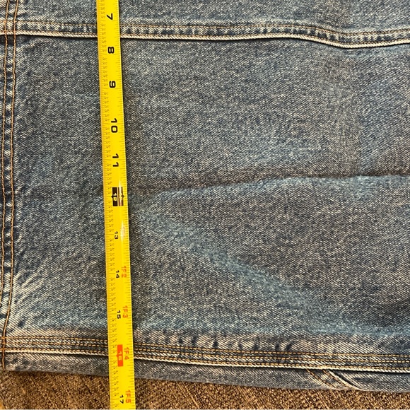 Vintage Freeway 80s Denim Pencil Skirt Patches High Waisted sz 8 - Picture 15 of 15